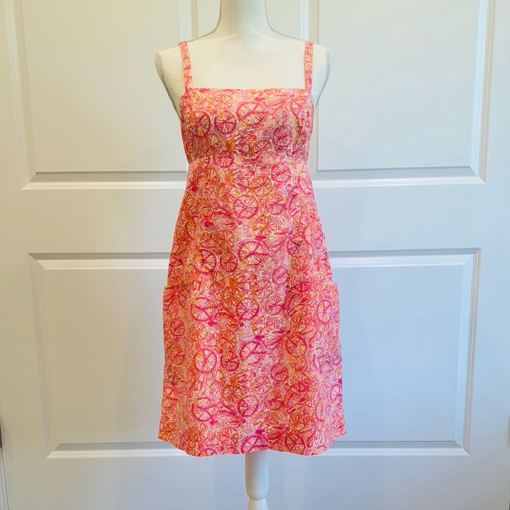 Lilly Pulitzer Pink Bicycle Print Sundress
